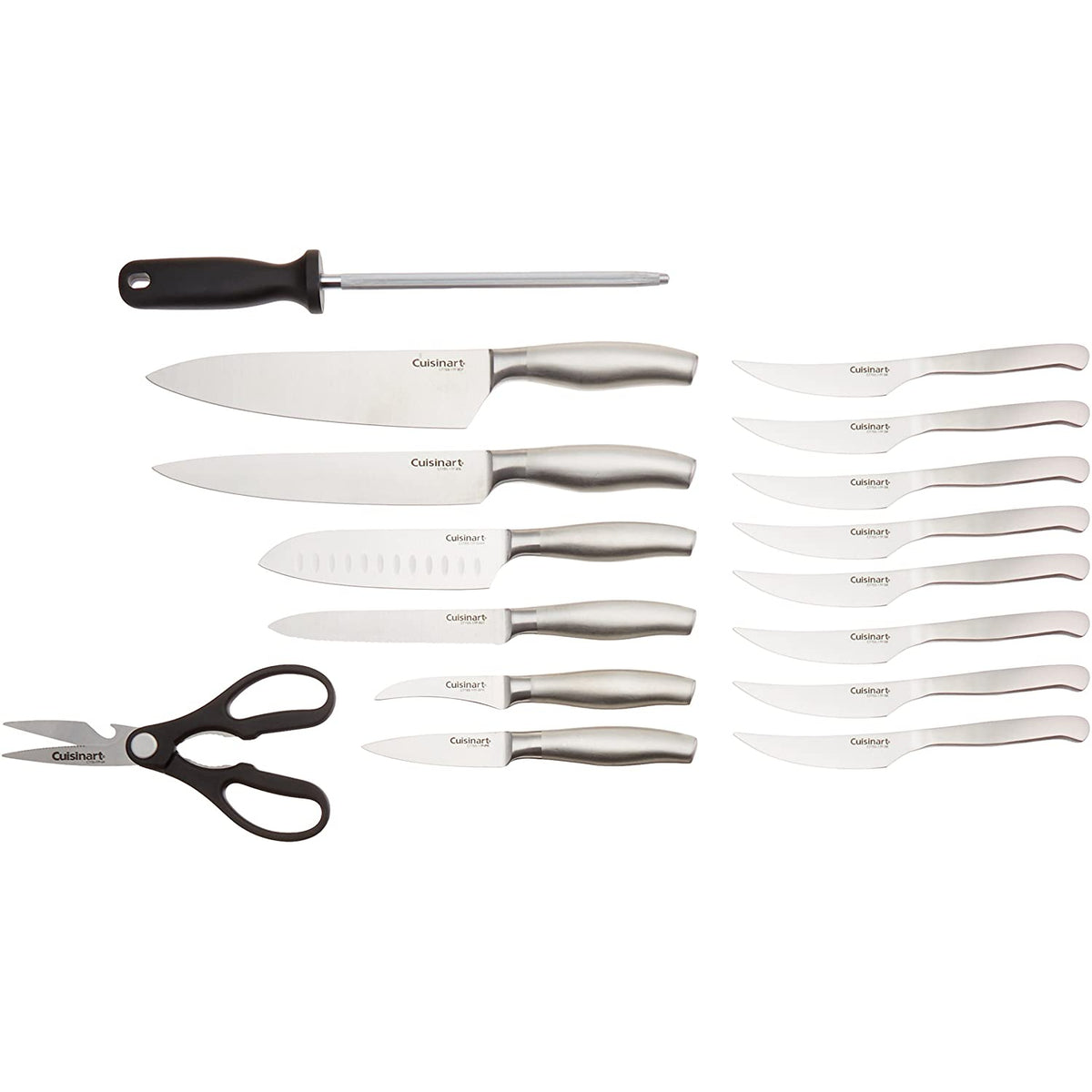 Cuisinart C77SS-15P 15-Piece Graphix Collection Cutlery Knife Block Set,  Stainless Steel 