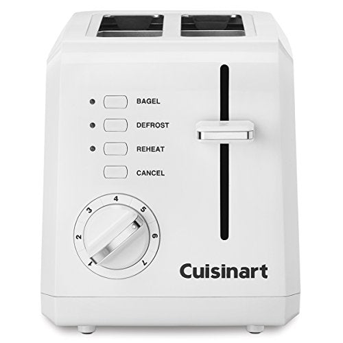 Cuisinart CPT-122 Compact Plastic 2-Slice Toaster, White