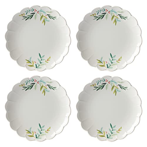 Lenox French Perle Scallop Holiday Accent Plate, S/4, 4.60, White