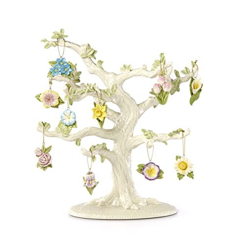 Lenox Celebrate Flowers 10-Piece Ornament & Tree Set, 6.35 LB, Multi, 11