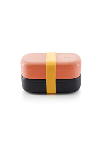 Lekue LunchBox-To-Go Travel Container Set, Coral