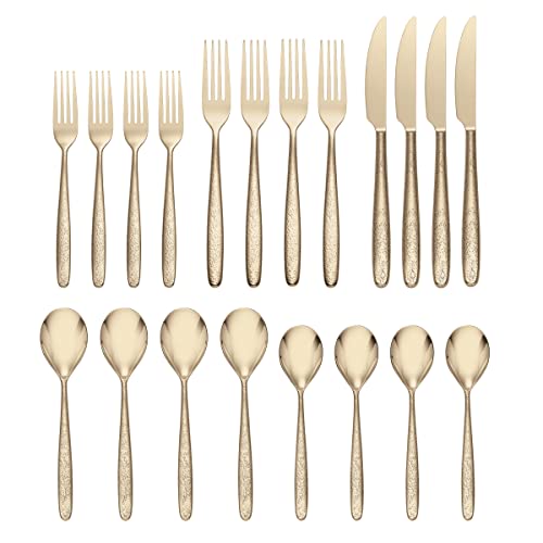 Oneida Storm Champagne 20 Piece Everyday Flatware Set, Service For 4