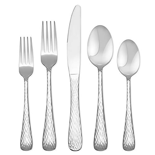 Hampton Forge – Melody Hammered – 20 Piece Flatware Set, Service for 4