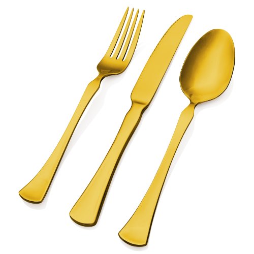 Hampton Forge Skandia – Refined Gold – 20 Piece Flatware Set, Service for 4