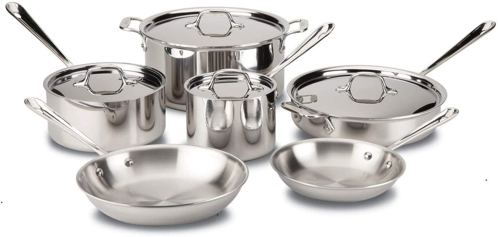 All-Clad D3 10 Piece Stainless Cookware Set