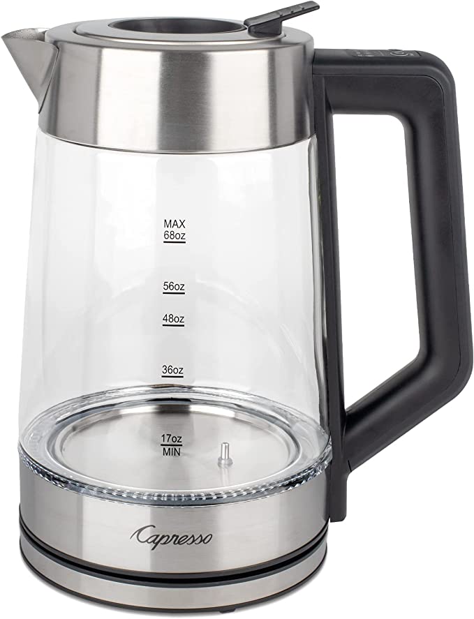 Capresso H2O Glass Select (68 oz.) Glass Water kettle with 4 variable temperatures