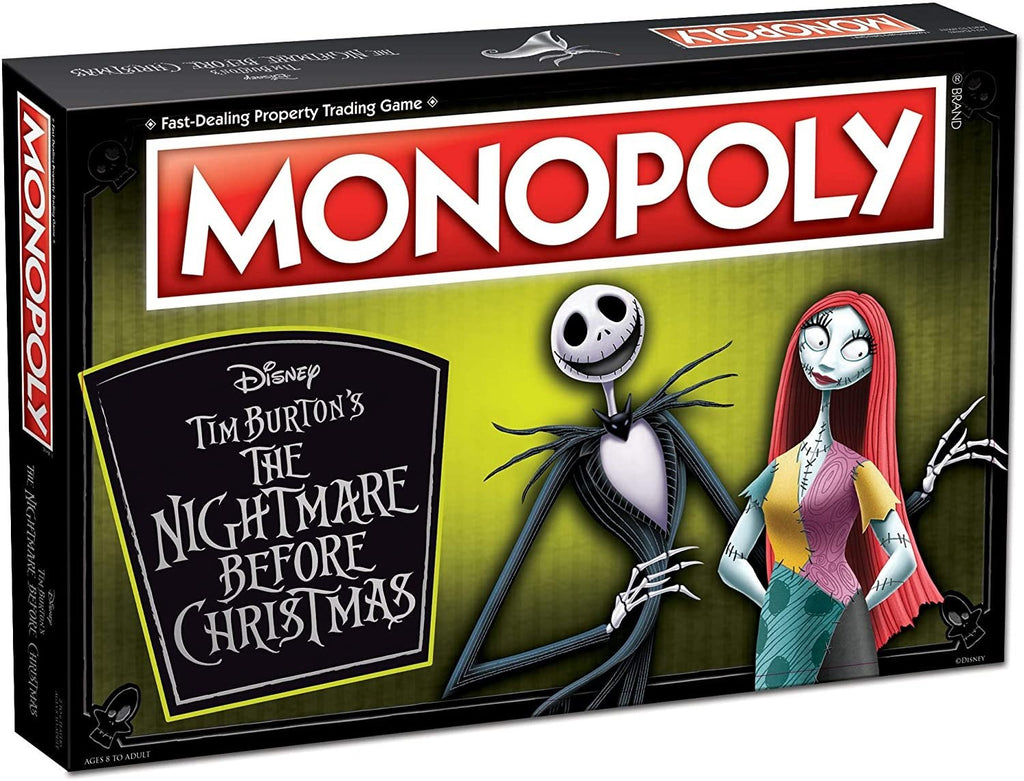 MONOPOLY Disney Nightmare Before Christmas Board Game | Collectible Monopoly Tim Burton Nightmare Before Christmas Movie | Collectible Monopoly Tokens
