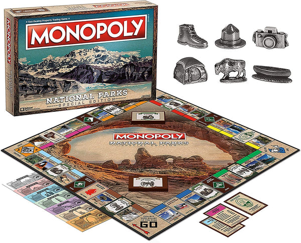 MONOPOLY National Parks 2020 Edition | Featuring Over 60 National Parks from Across The United States | Iconic Locations Such as Yellowstone, Yosemite, Grand Canyon, and More | Licensed Monopoly Game