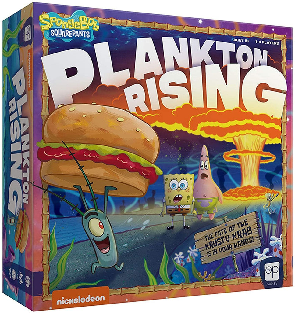 HOBBY GAMES - RISING USAOPOLY Spongebob: Plankton Rising Cooperative Dice and Card Game | Featuring Artwork & Characters from Nickelodeon's Spongebob Squarepants Cartoon | Officially Licensed Spongebob Game