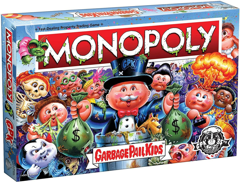 MONOPOLY Garbage Pail Kids | Based on Topps Company Garbage Pail Kids Trading Cards | Collectible Monopoly Game | Officially Licensed Garbage Pail Kids Game