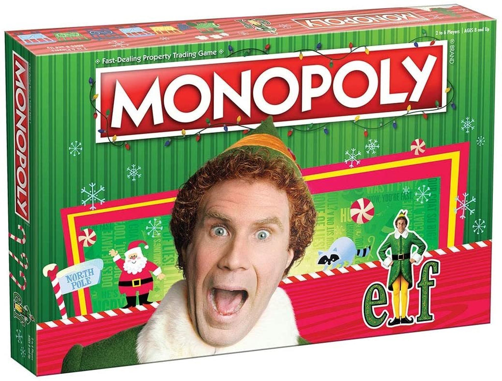 MONOPOLY Elf | Based on Christmas Comedy Film Elf | Collectible Monopoly Game Featuring Familiar Locations and Iconic Moments | Officially Licensed Monopoly