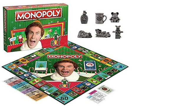 MONOPOLY Elf | Based on Christmas Comedy Film Elf | Collectible Monopoly Game Featuring Familiar Locations and Iconic Moments | Officially Licensed Monopoly