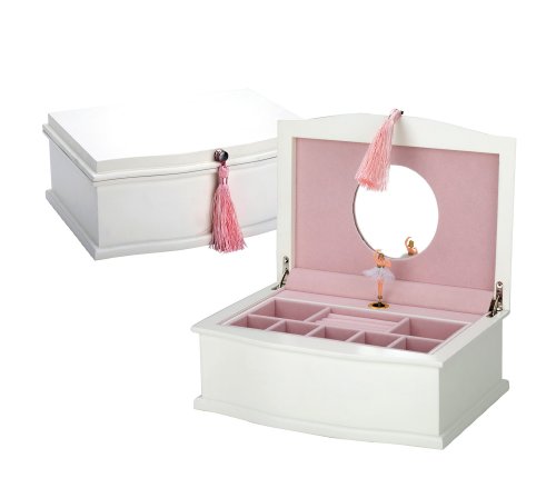 Reed & Barton Ballerina Musical Jewelry Box, 5.65 LB, White