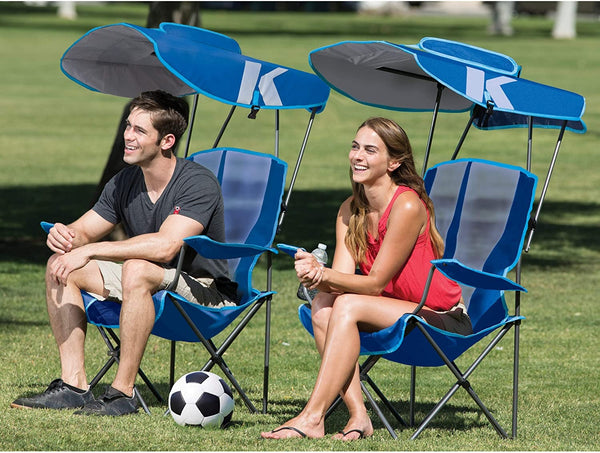 Kelsyus Original Canopy Chair - Foldable Chair for Camping, Tailgates, and Outdoor Events , Blue, 37