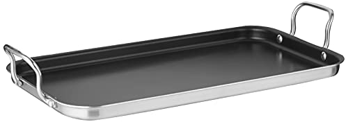 Cuisinart Double Burner Griddle, 10" x 18", Stainless Steel