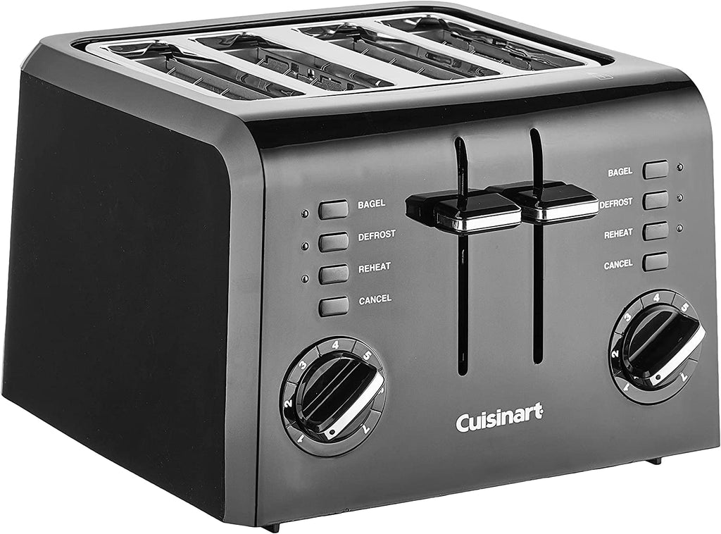 Cuisinart 4 CPT-142BK 4-Slice Compact Plastic Toaster, Black