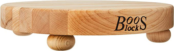 John Boos Block B12R Round Maple Wood Edge Grain Cutting Board with Feet, 12 Inches Round, 1.5 Inches Thick