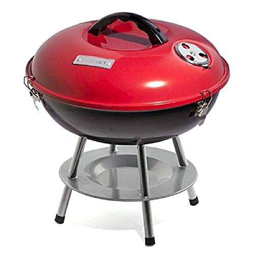 Cuisinart CCG190RB Inch BBQ, 14.5" x 14.5" x 15", Portable Charcoal Grill, 14" (Red)