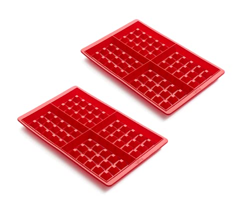 Lekue Silicone Waffle Mold, Model # , Red, Set of 2
