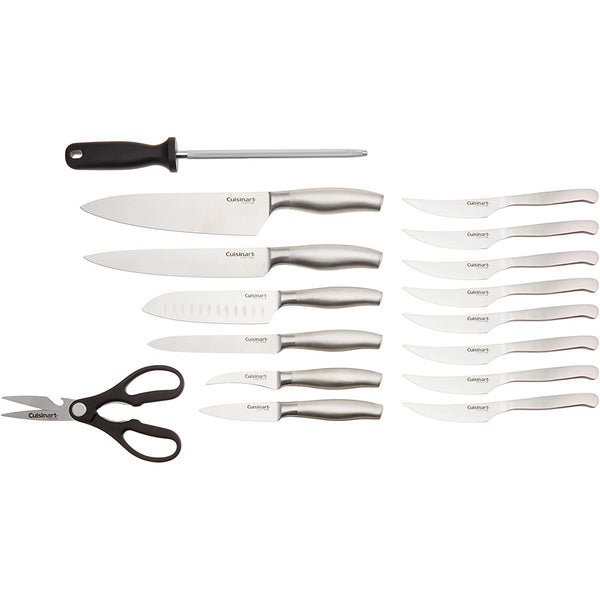 Cuisinart C77SS-17P 17-Piece Artiste Collection Cutlery Knife Block Set, Stainless Steel