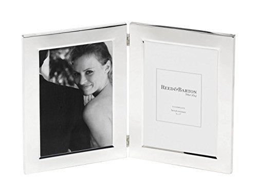 Reed and Barton Classic Silverplate 5" X 7" Double Photo Frame, 2.03 LB, Metallic