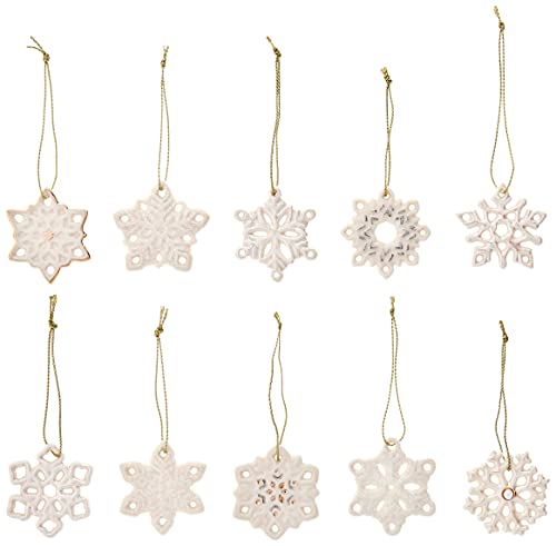 Lenox Snowflake 10-Piece Ornament Set, 0.20 LB, Multi