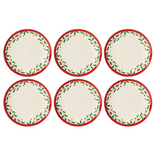 Lenox 893491 Holiday 6-Piece Accent Plate Set