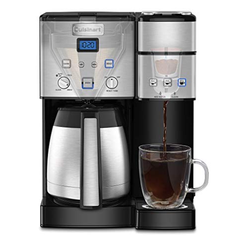 Cuisinart SS-20P1 Coffee Center 10-Cup Thermal Single-Serve Brewer Coffeemaker, Silver