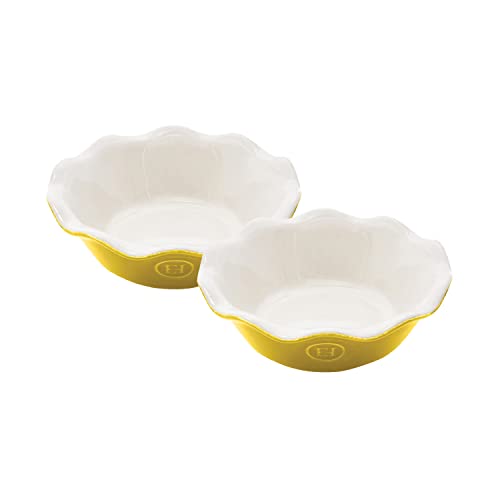 Emile Henry Set of 2 Mini Pie Dish, 5.5 x 1.5in, Leaves