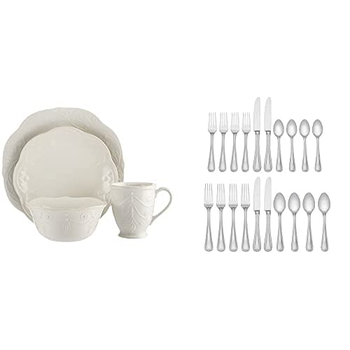 Lenox Off- White French Perle 4-Piece Place Setting & Vintage Jewel 5-Piece Place Setting